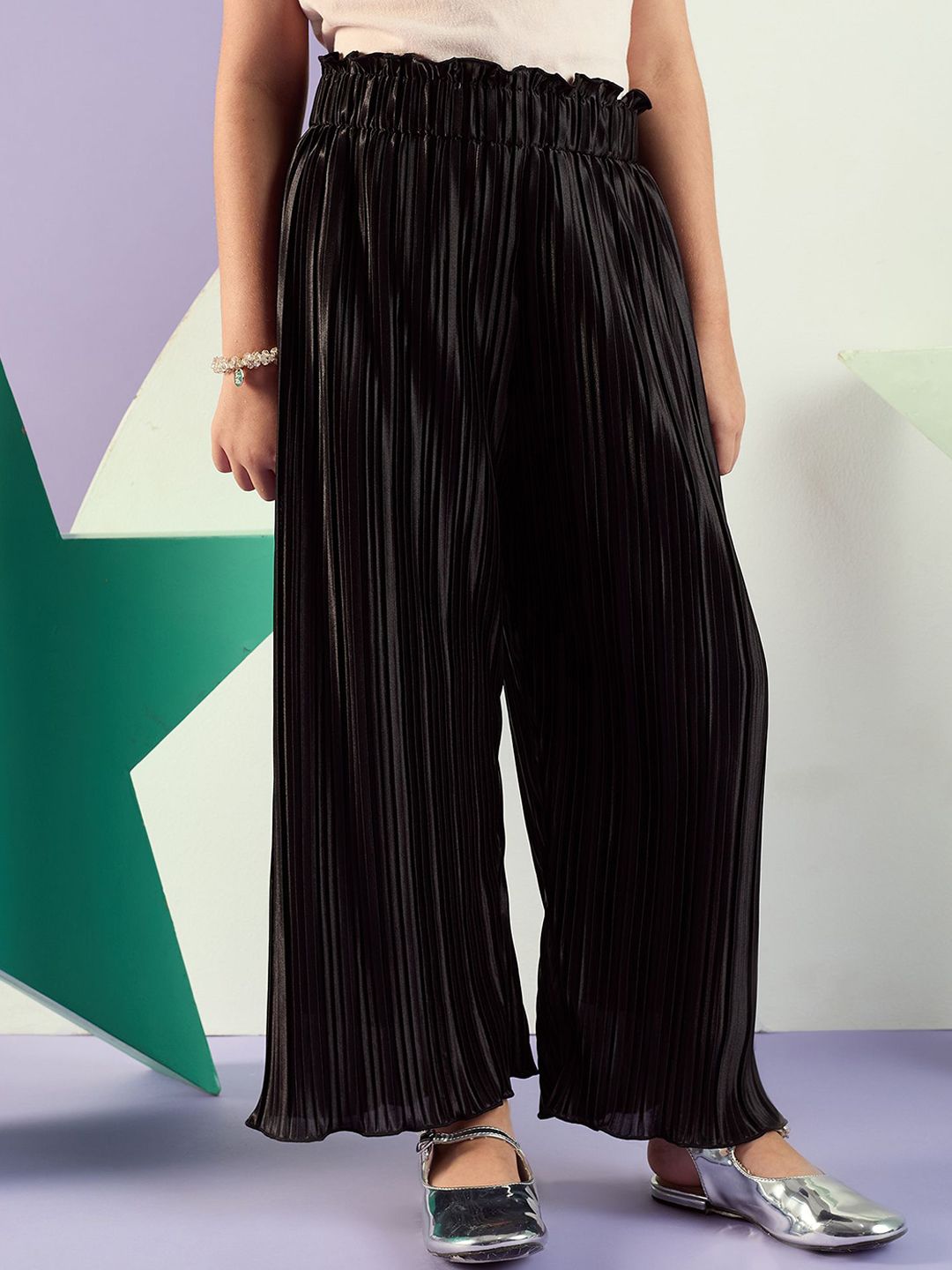 Peppermint Girls Straight Fit Pleated Trousers