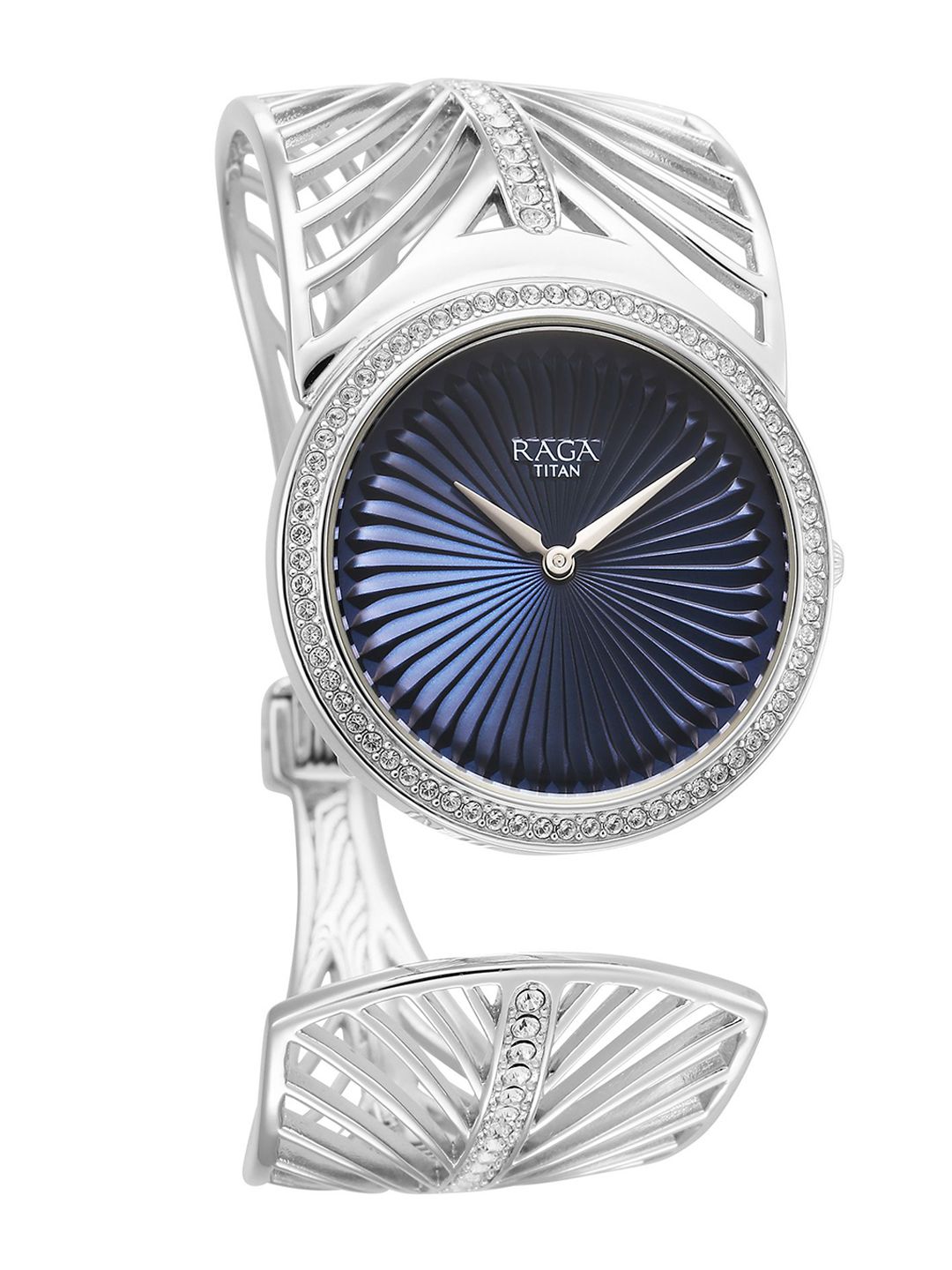 Raga Silver Quartz Analog With Blue Dial Watch For - Nt95221vm01