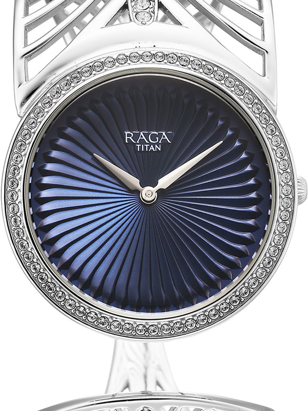 Raga Silver Quartz Analog With Blue Dial Watch For - Nt95221vm01