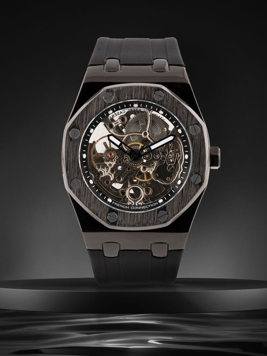French Connection Men Skeleton Dial & Straps Analogue Watch FCK2BB deal from myntra