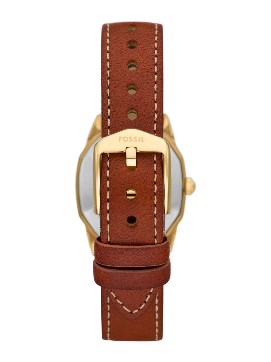 Stainless Steel Dial & Leather Straps Analogue Watch ES5364I-Brown