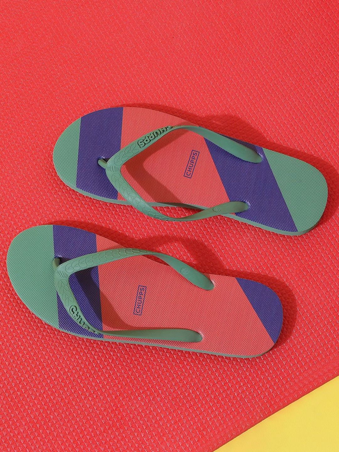 CHUPPS Unisex Colourblocked Lightweight Thong Flip-Flops