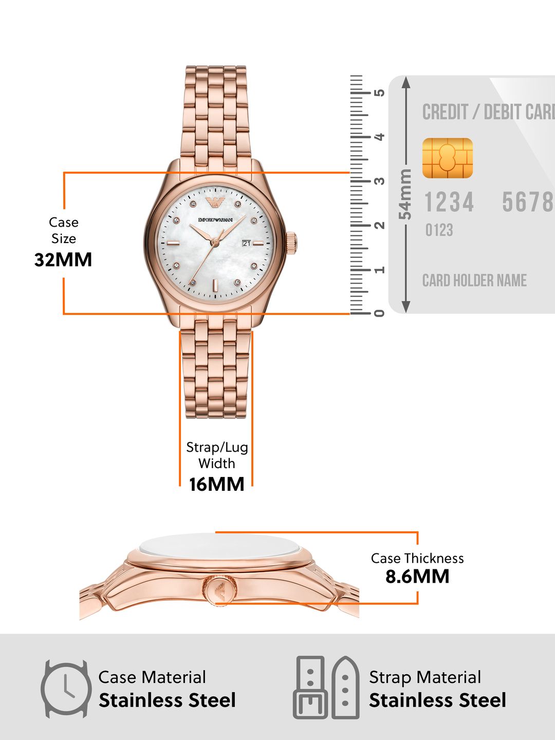 Buy Emporio Armani Women Embellished Bracelet Style Analogue Watch