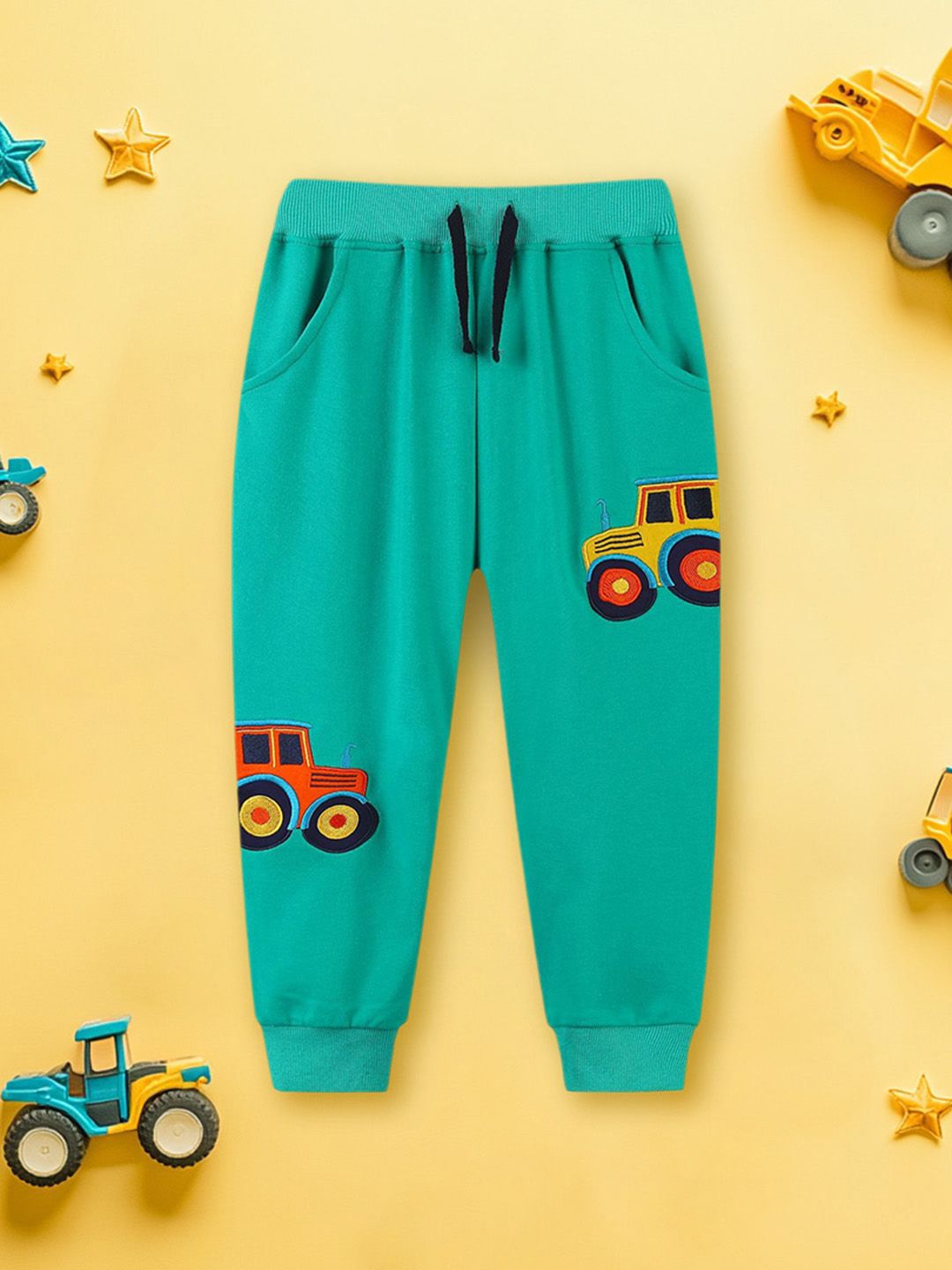 INCLUD Boys Car Embroidered Relaxed-Fit Joggers