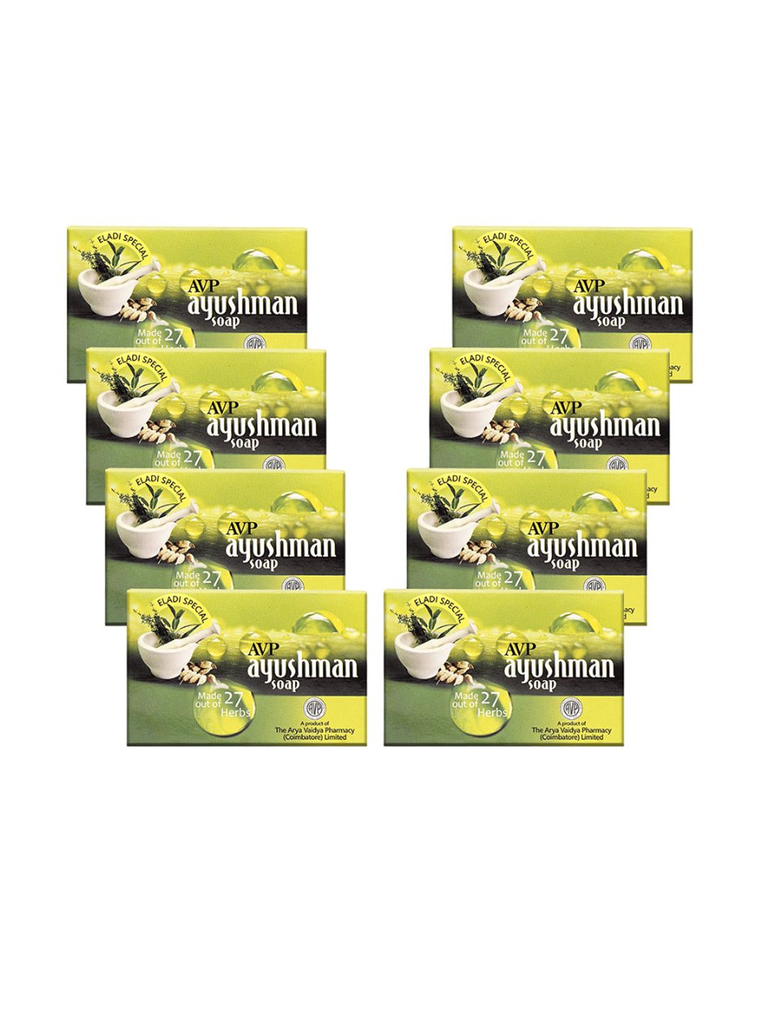 AVP Set Of 8 Ayushman Ayurvedic Soap- 75gm Each