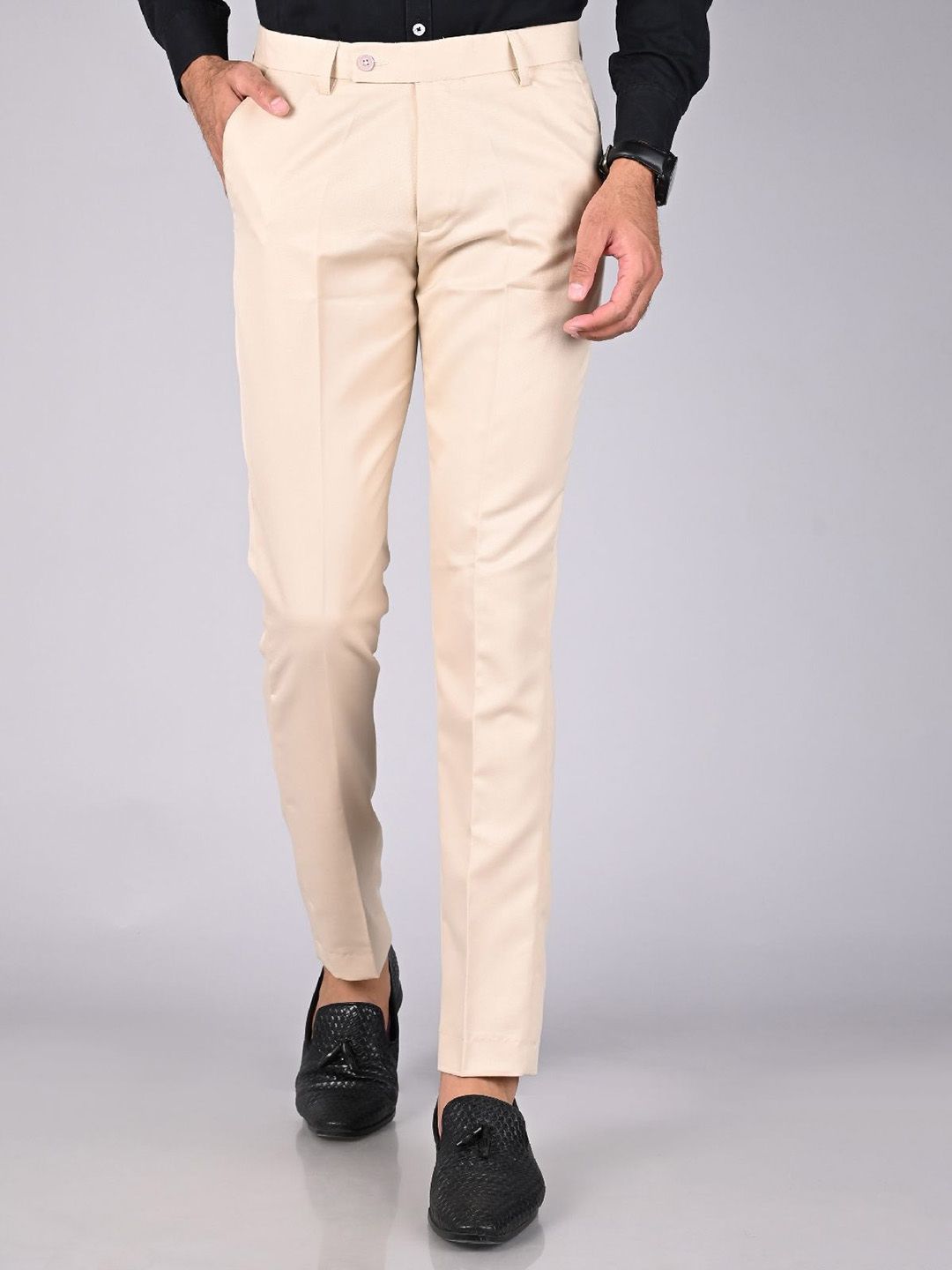 MANCREW Men Smart Easy Wash Trousers