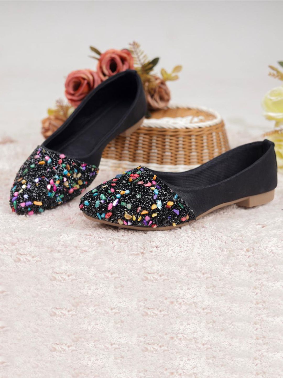 Pabish Footwears Women Embellished Party Ballerinas