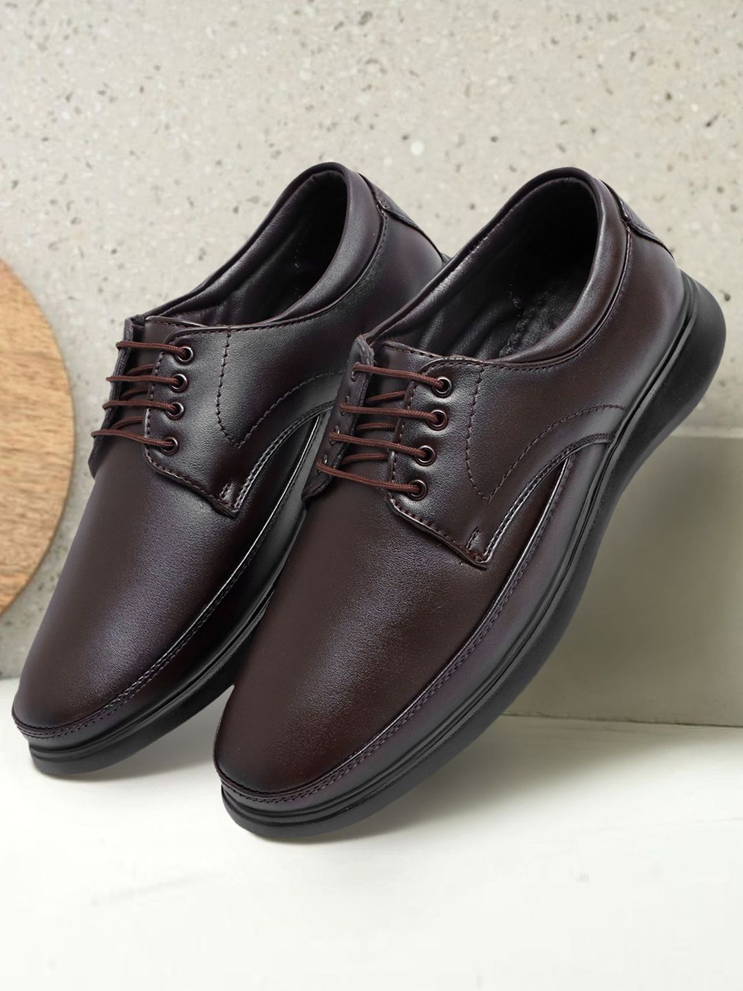 Buy SHUAN Men Leather Formal Derbys Shoes - Formal Shoes for Men