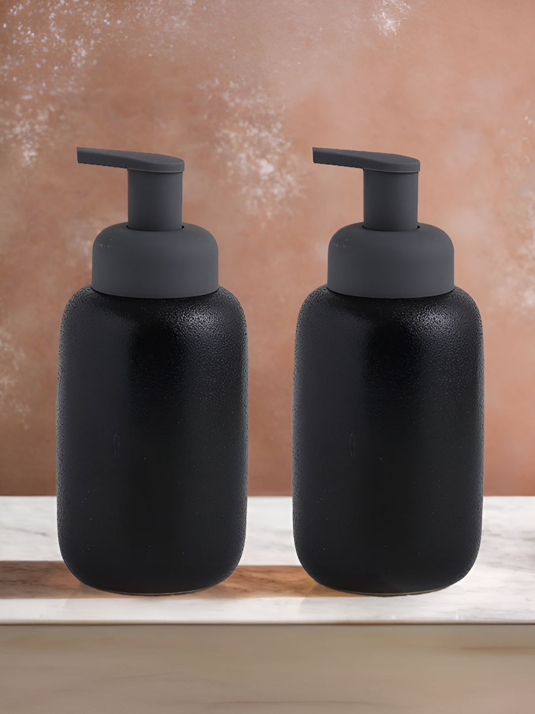 UMAI Black 2 piece Ceramic Soap Dispenser