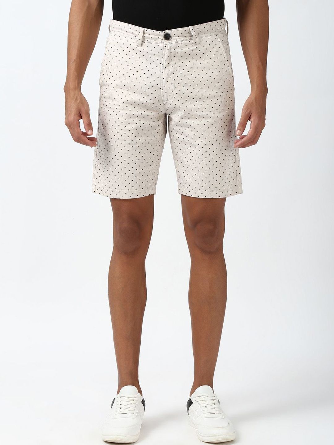 Peter England Casuals Men Printed Mid-Rise Shorts