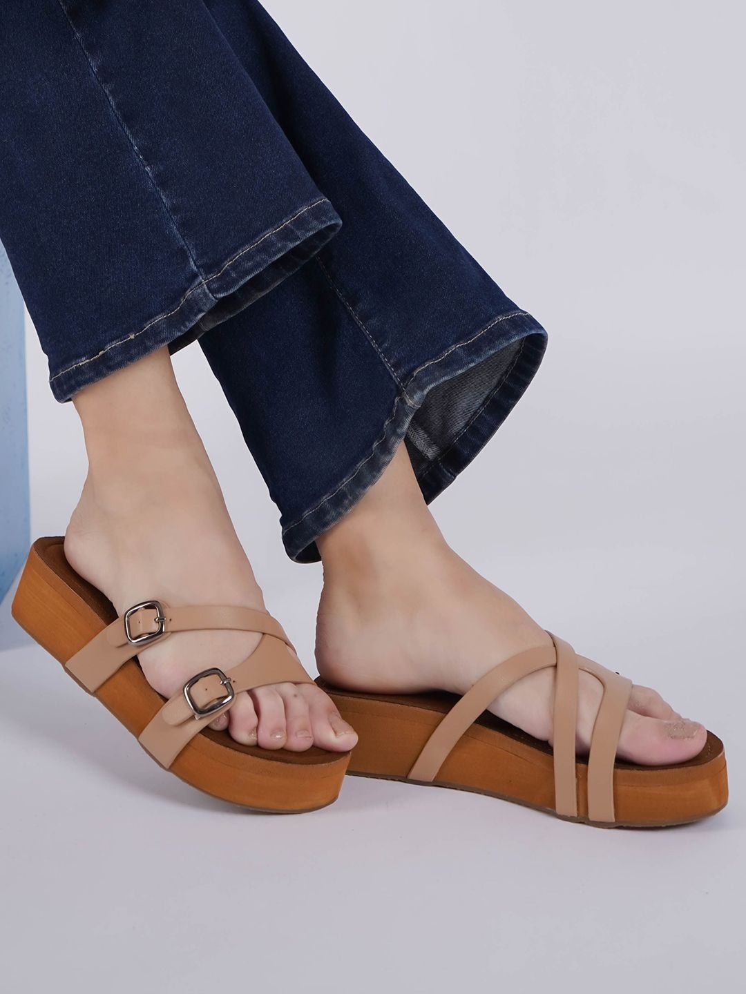 Shezone Women Flatform Heel Sandals