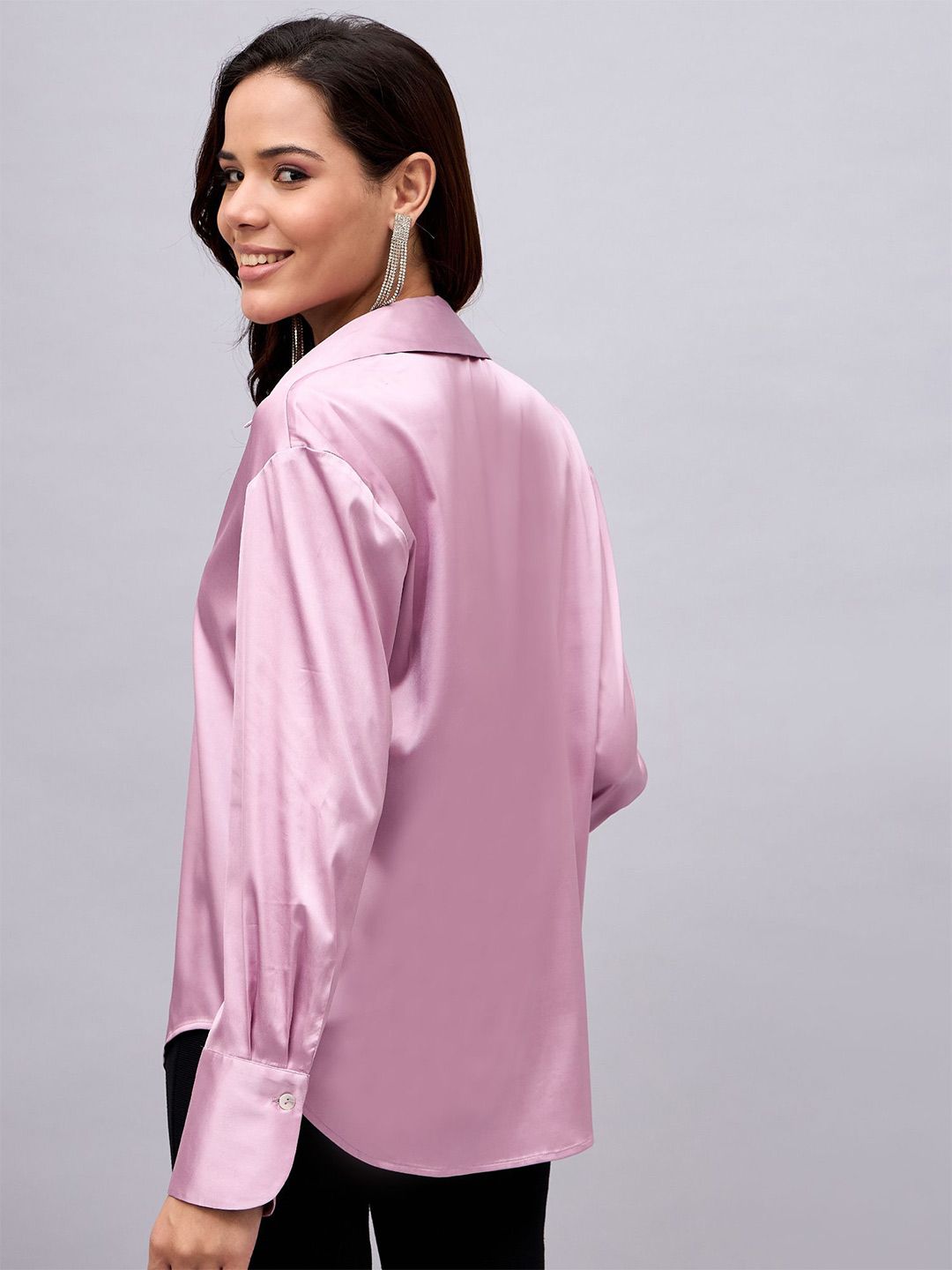 トップス s shop Buy STYLE BLUSH Women Sheen Satin Shirt Style Top - Tops for Women