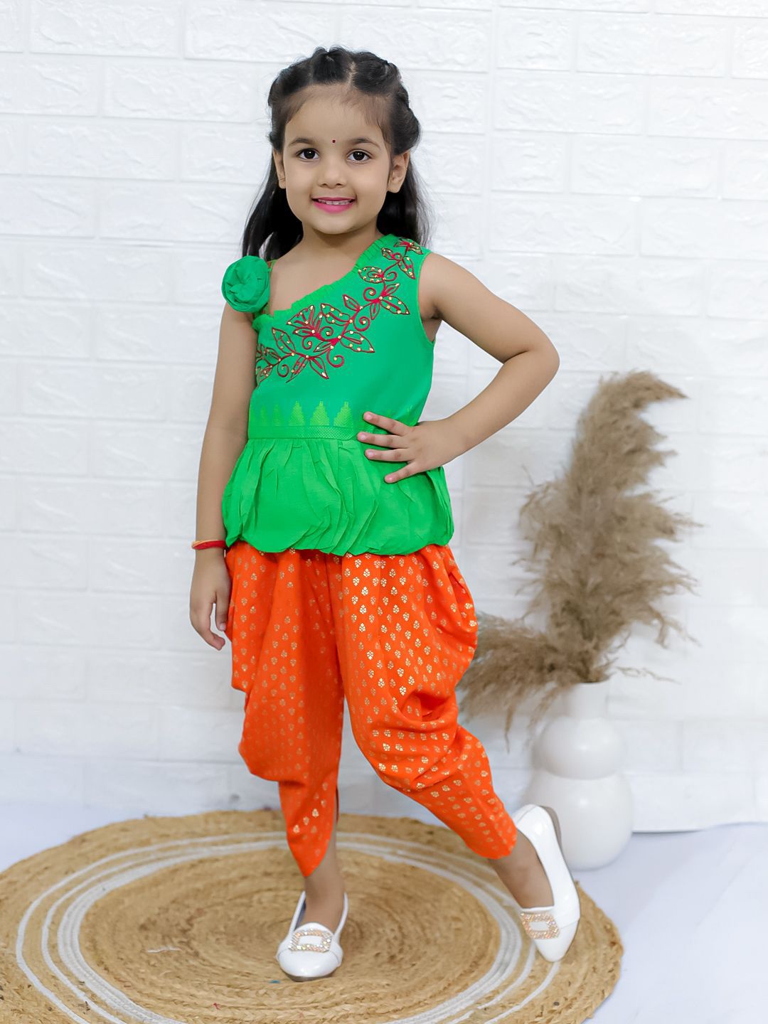 Twisha Girls Top with Dhoti Pants