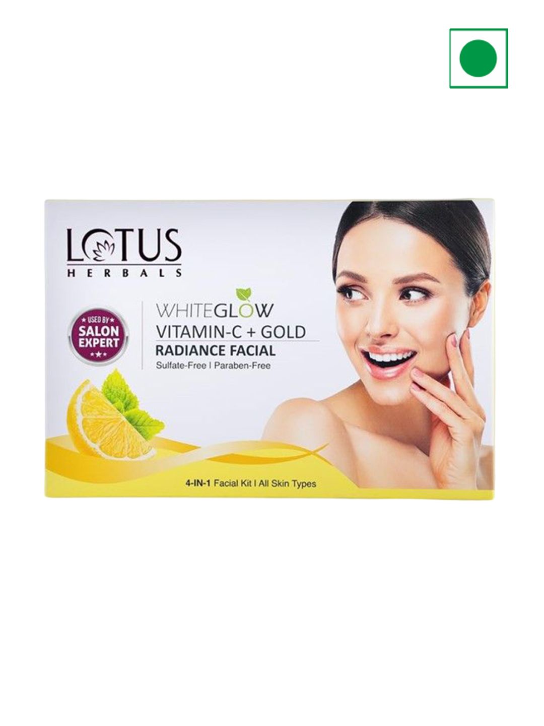 Lotus Herbals WhiteGlow 4 In 1Vitamin C Gold Radiance Facial Kit -228g