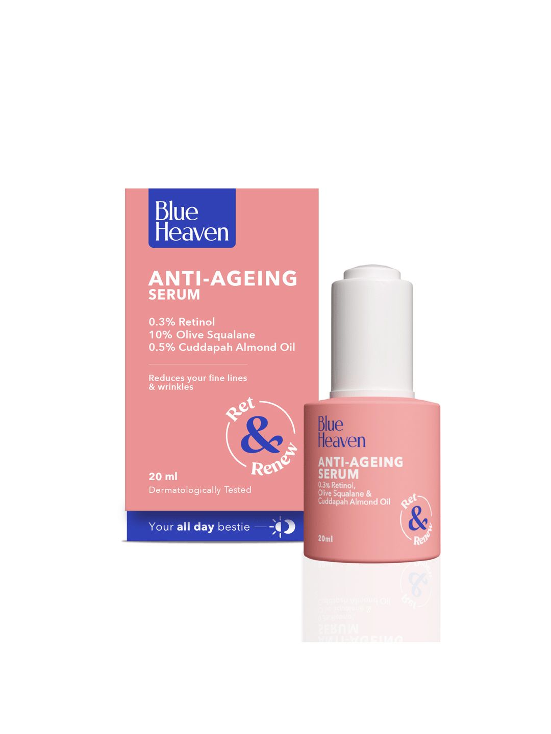 Blue Heaven Anti- Ageing Retinol Face Serum To Reduce Fine Lines & Wrinkles - 20ml deal from myntra Blue Heaven Anti- Ageing Retinol Face Serum To Reduce Fine Lines & Wrinkles - 20ml deal from myntra