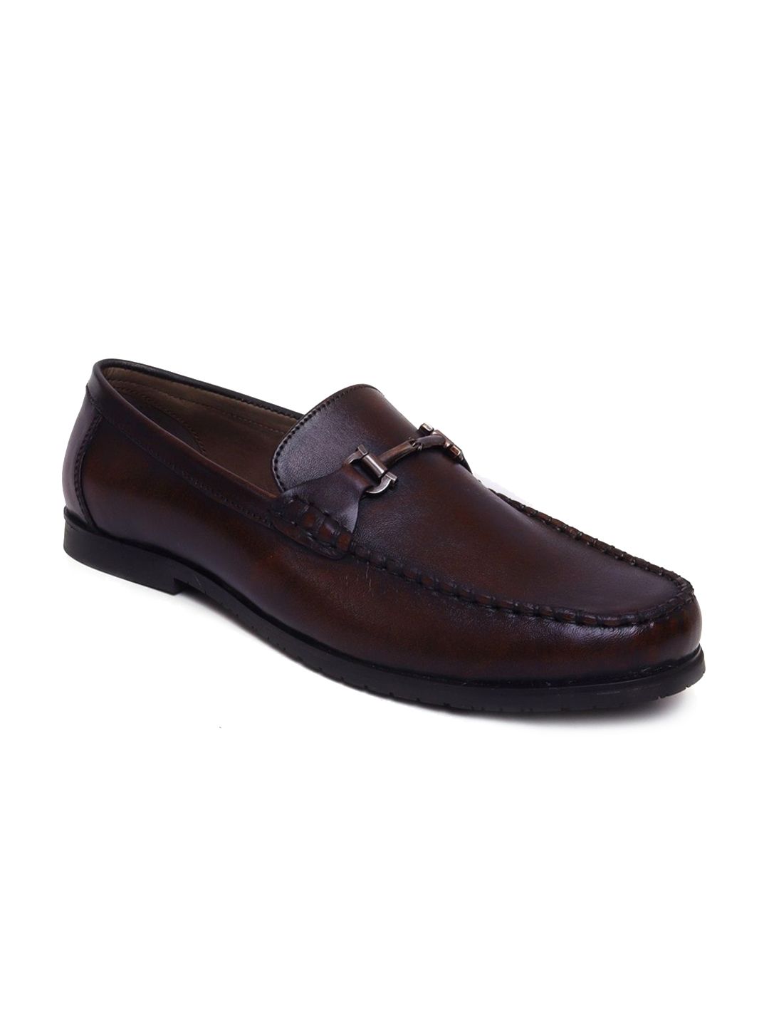 Zoom Shoes Men Textured Leather Loafers