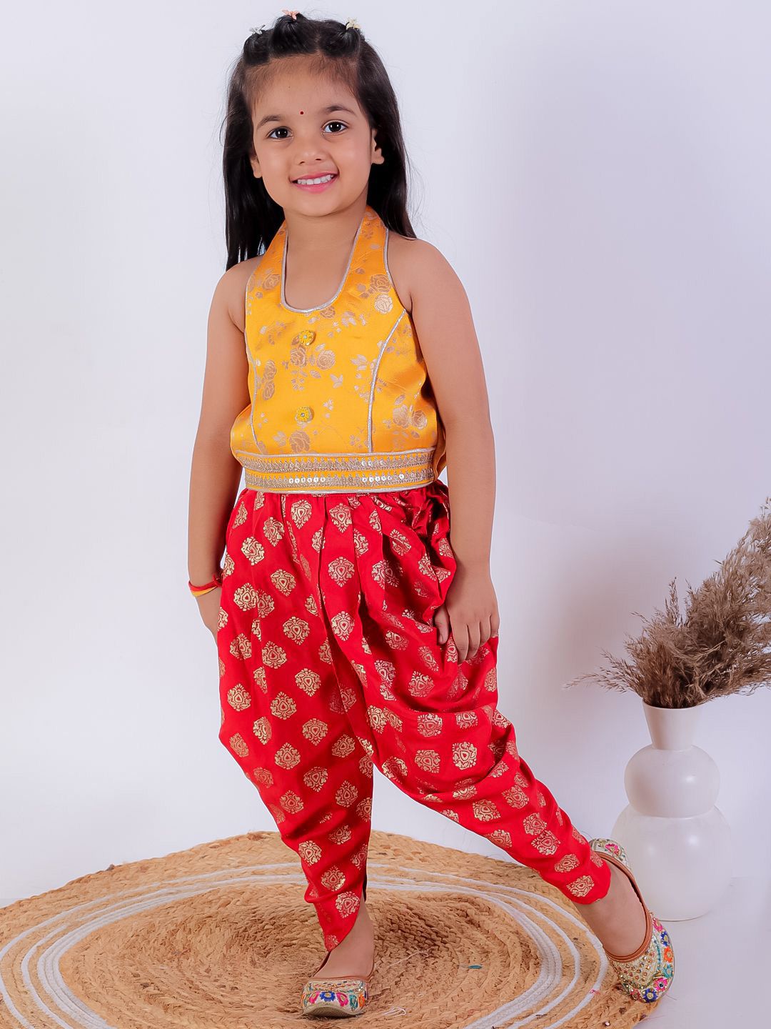 Twisha Girls Top with Dhoti Pants