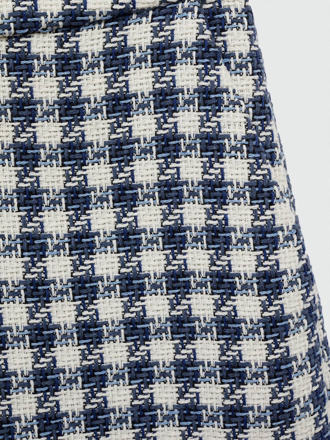 Houndstooth Checked Straight Shorts