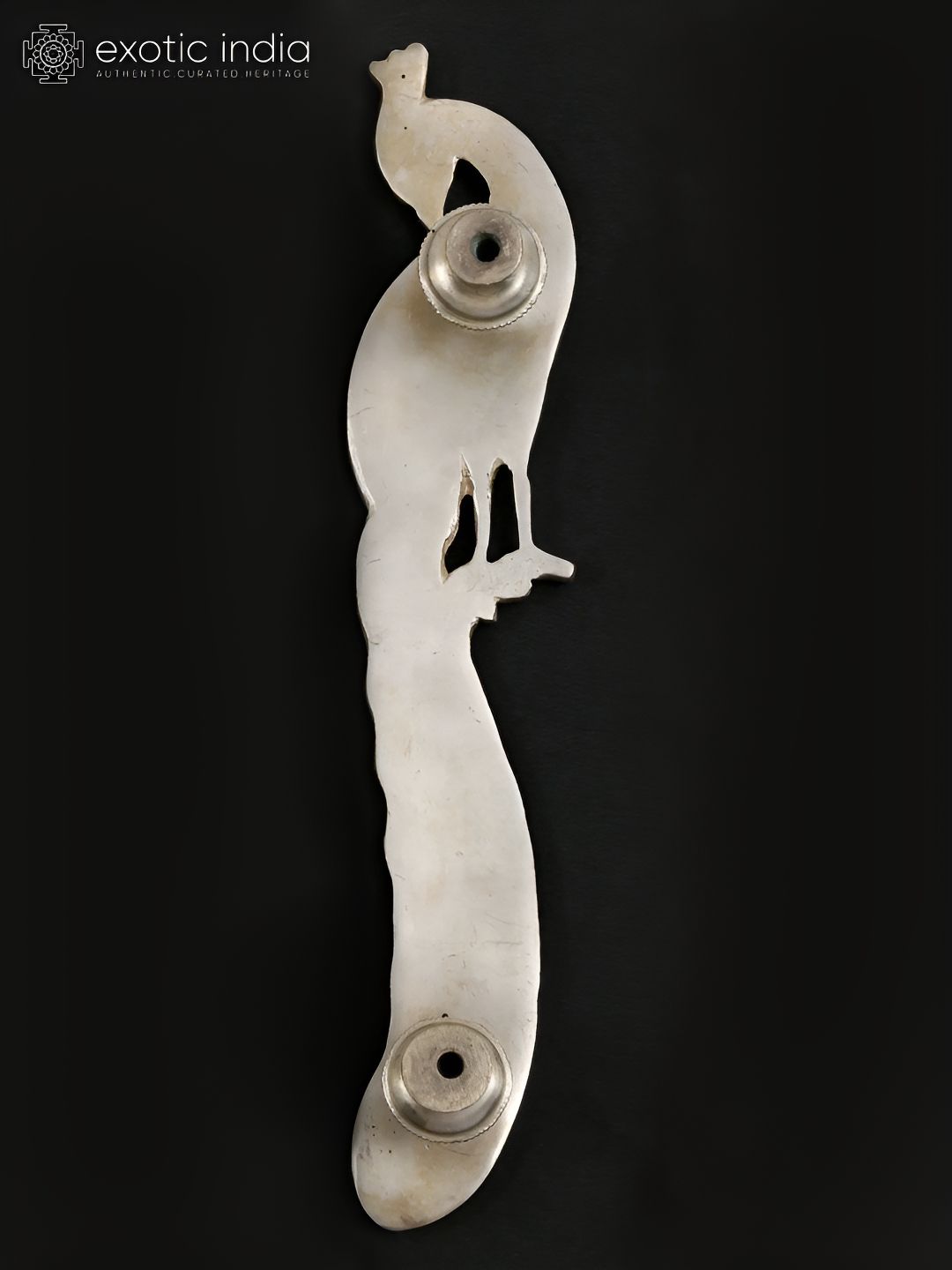 Exotic India Brass Peacock Design Door Handle