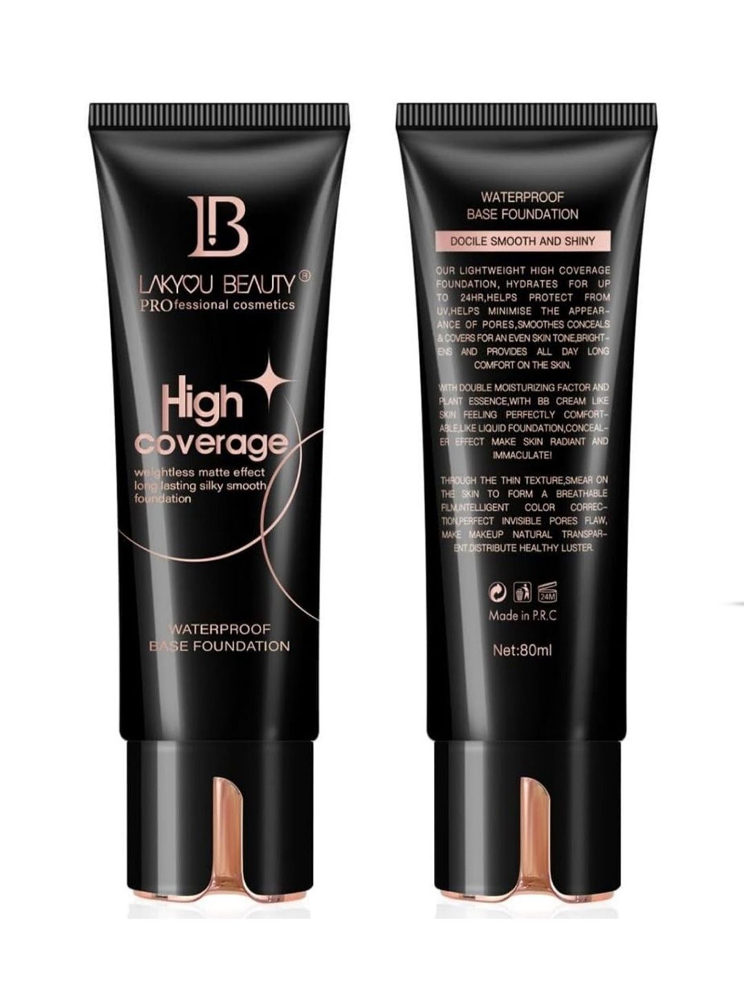 LAKYOU BEAUTY High Coverage Matte Long-Lasting Tube Foundation 80ml - Soft Ivory 02