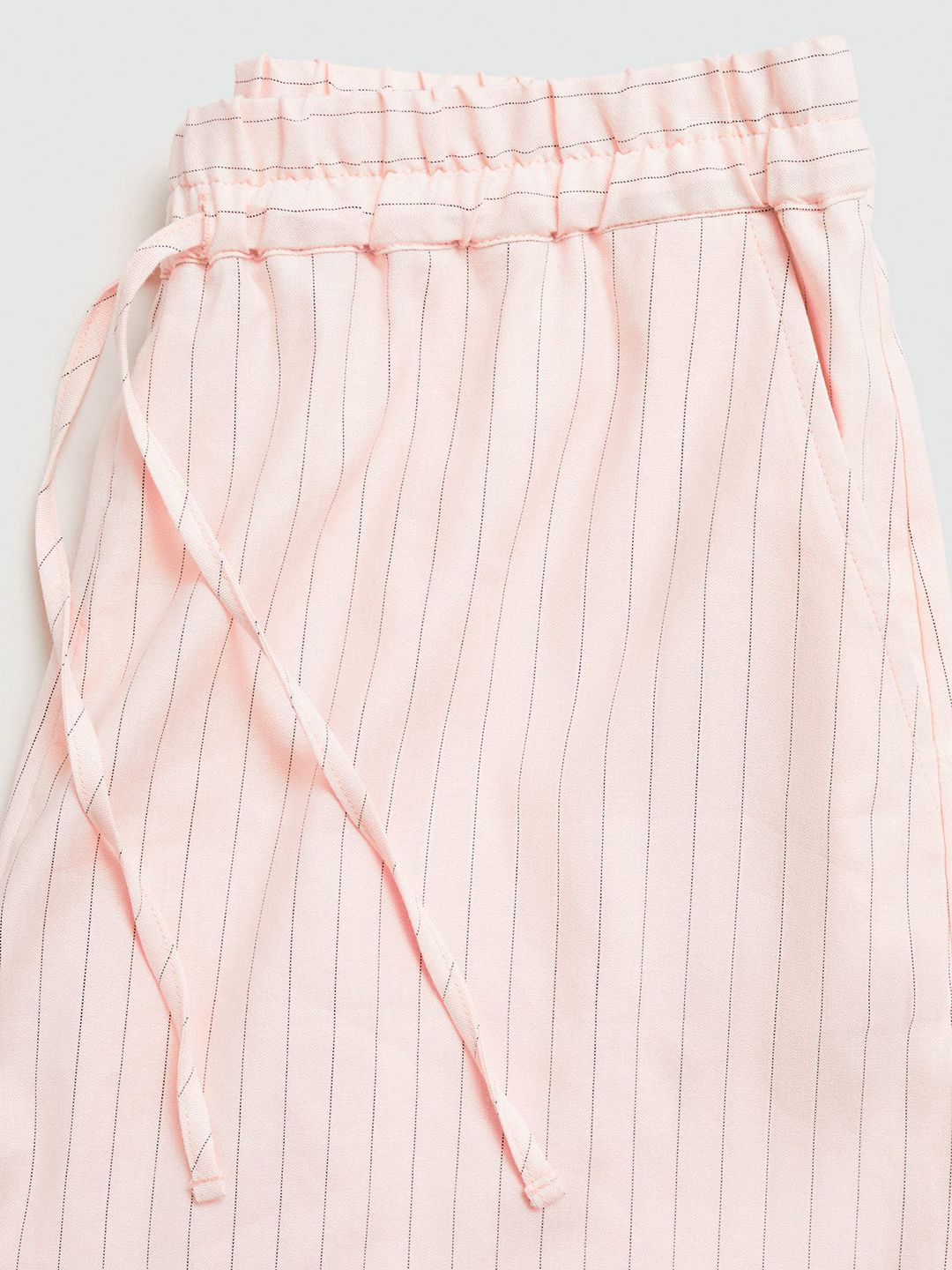 Striped Linen Blend Shorts