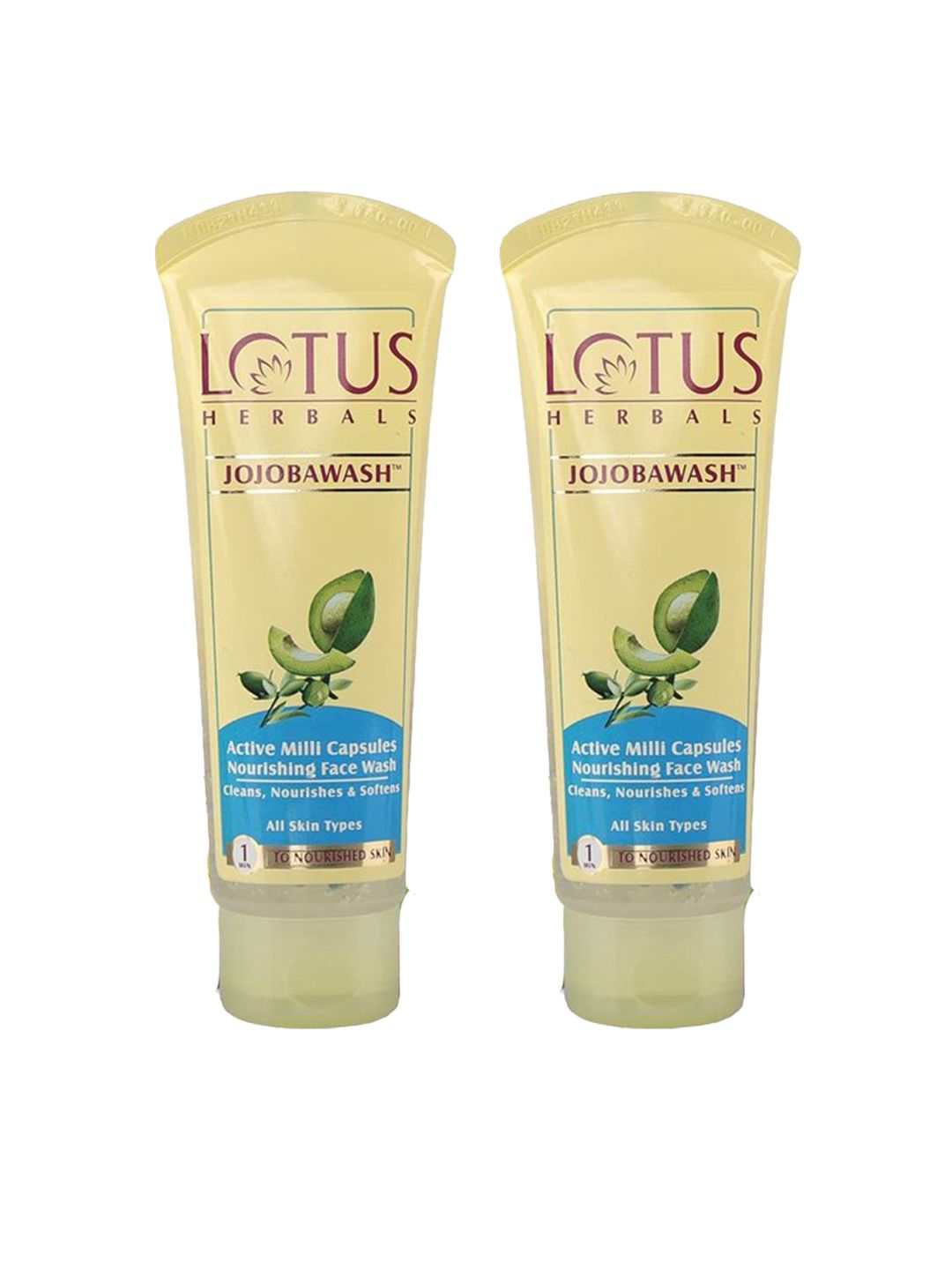 Lotus Herbals Set Of 2 Jojobawash Active Milli Capsules Nourishing Face Wash-120ml Each