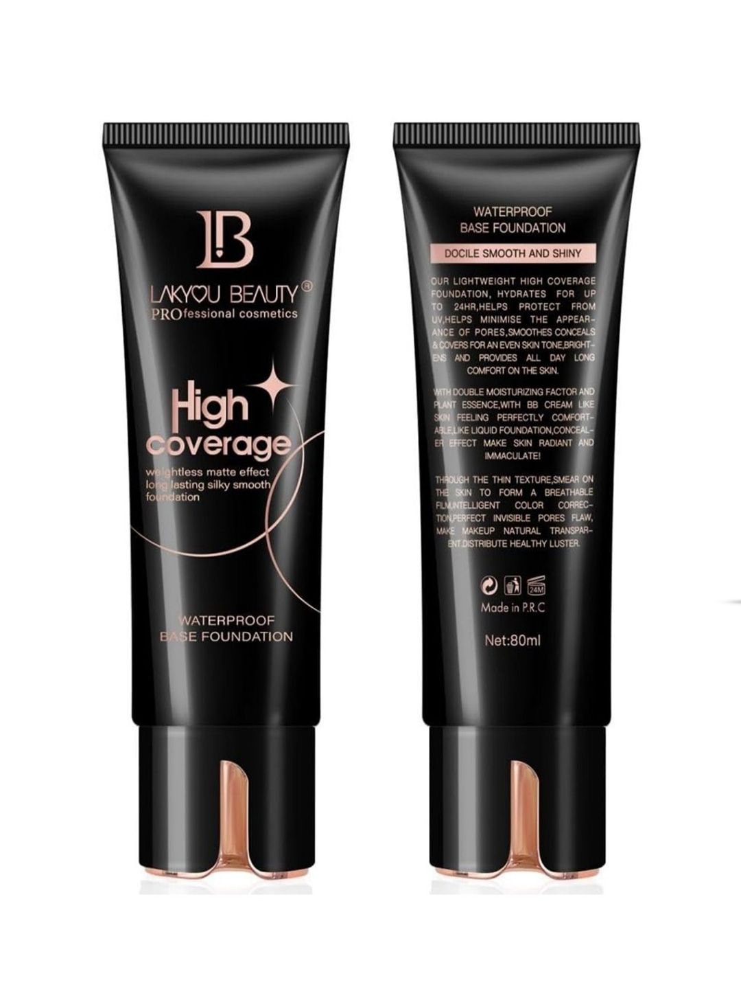 LAKYOU BEAUTY High Coverage Matte Long-Lasting Foundation 80ml - Natural Beige 03