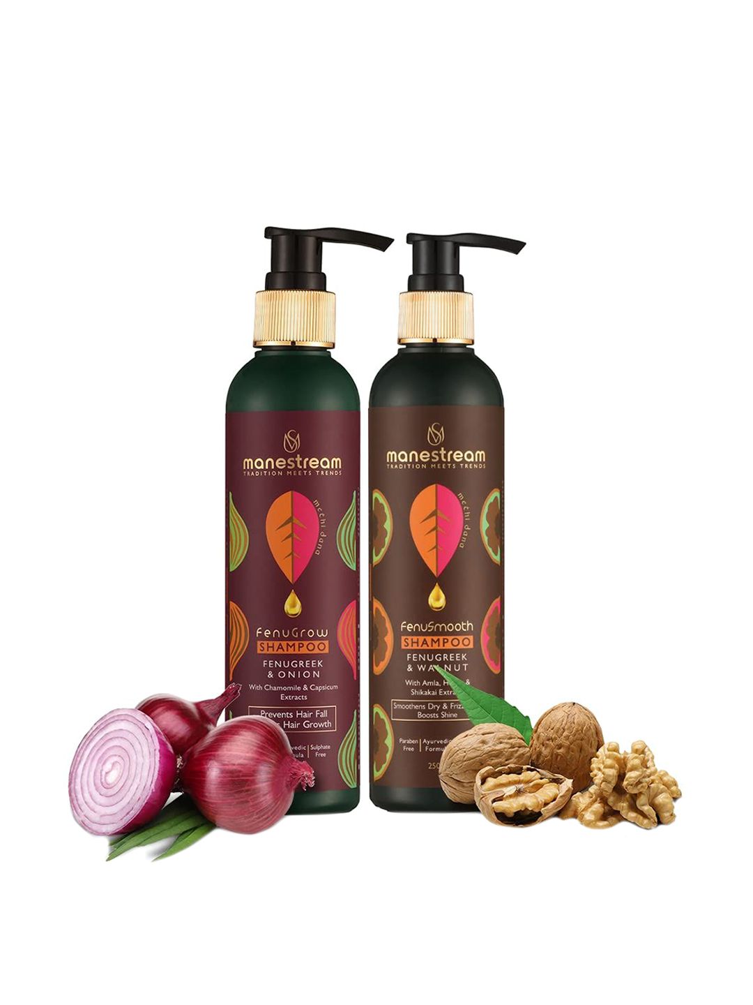 Manestream Fenugrow Set Of 2 Ayurvedic Hair Fall Treatment Shampoo-250ml Each