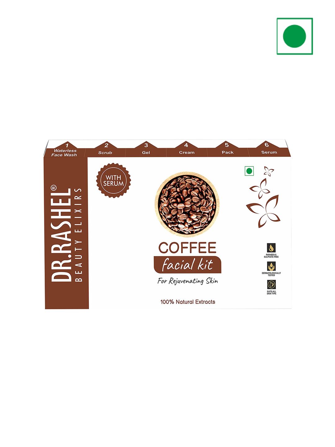 DR.RASHEL Coffee Facial Kit For Rejuvenating Skin - 140g