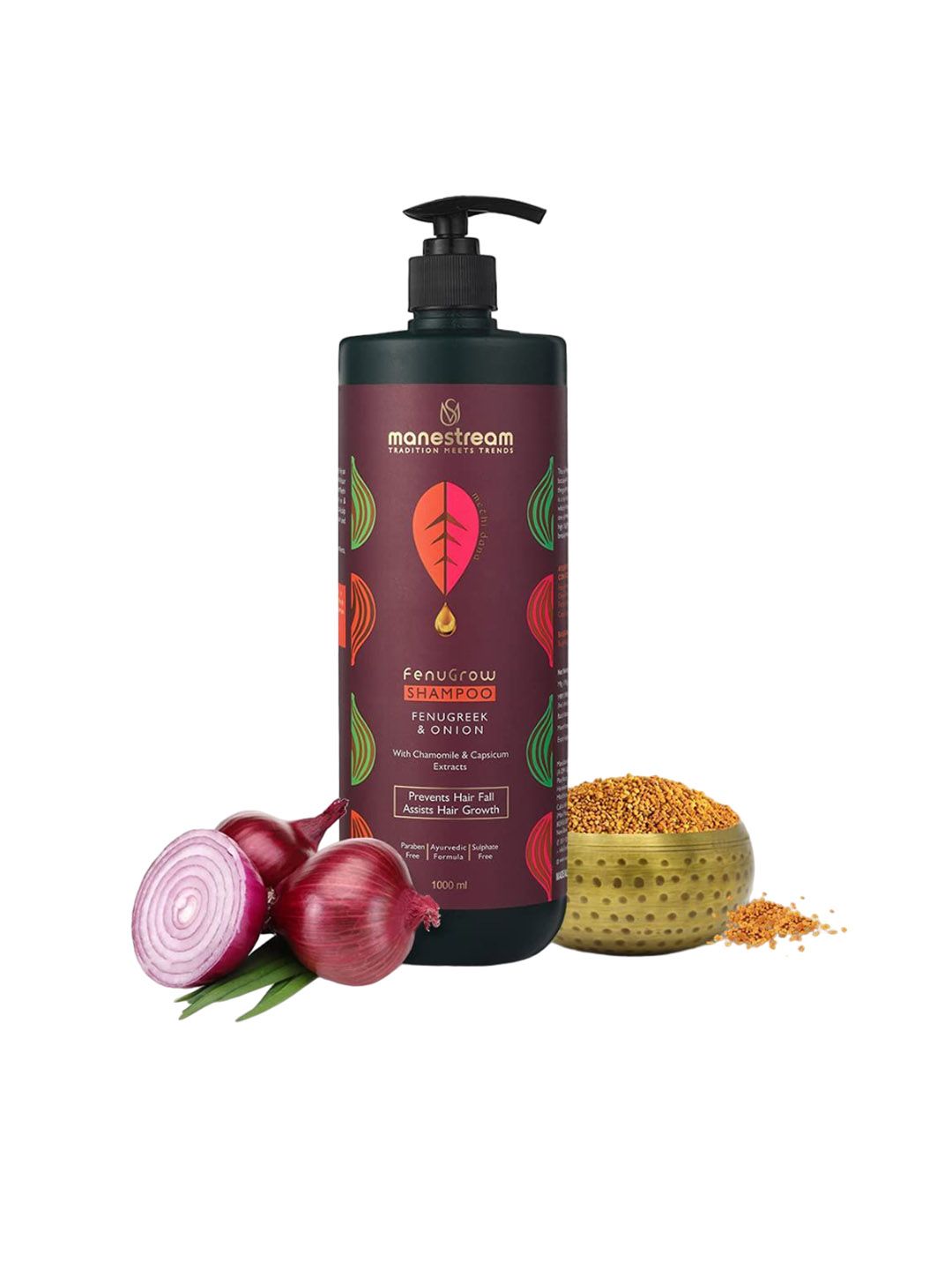 Manestream Unisex Fenugrow Ayurvedic Hair Fall Treatment Shampoo With Fenugreek -1000ml