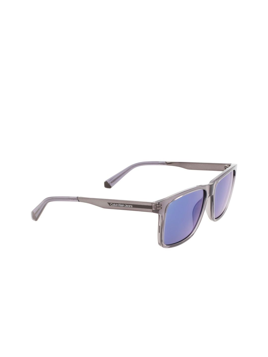 Calvin Klein Jeans Men Rectangle Sunglasses with UV Protected Lens CKJ 21624 050 57 S-Blue