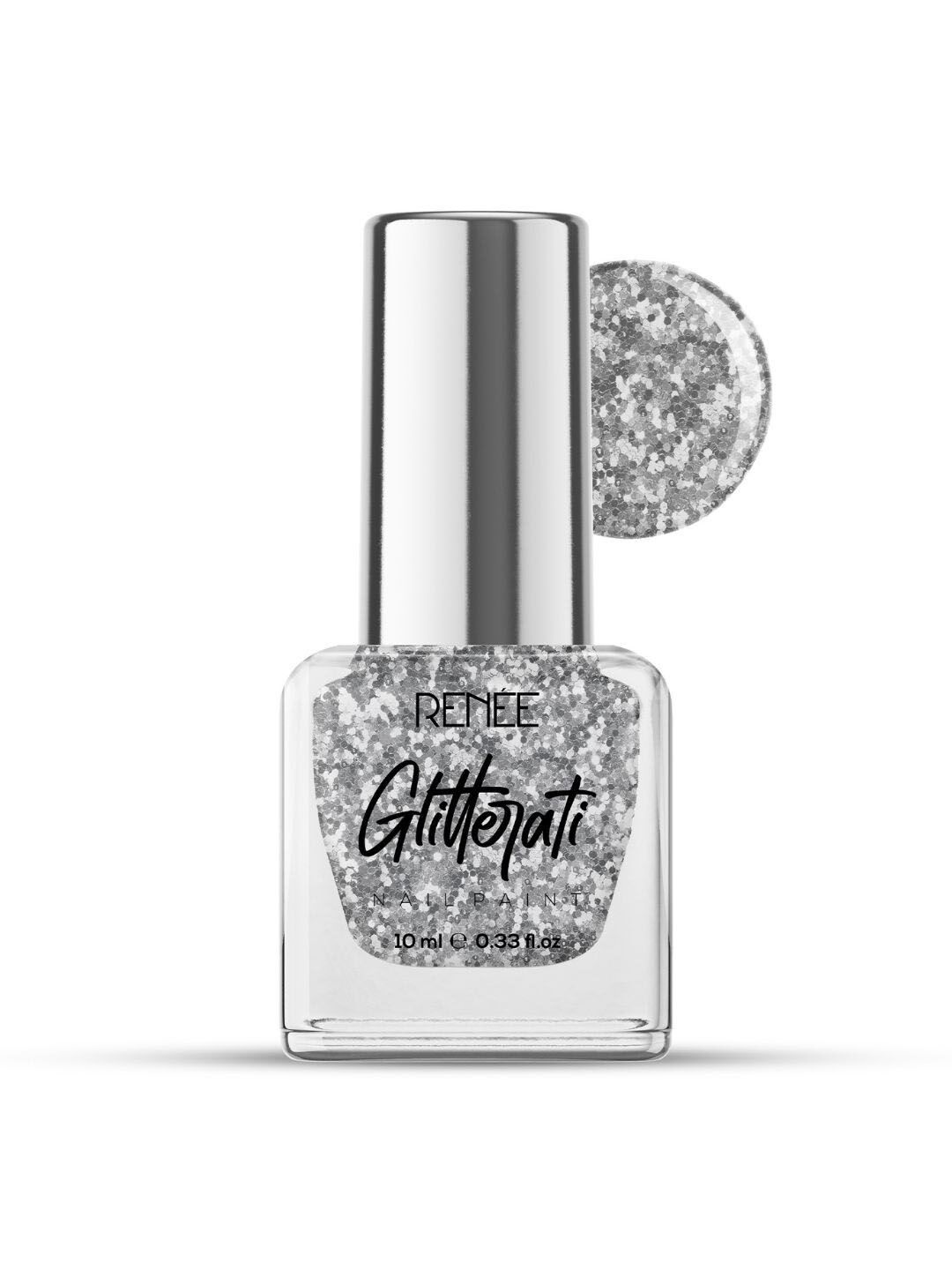 Renee Glitterati Nail Paint 10ml - Silver Confetti