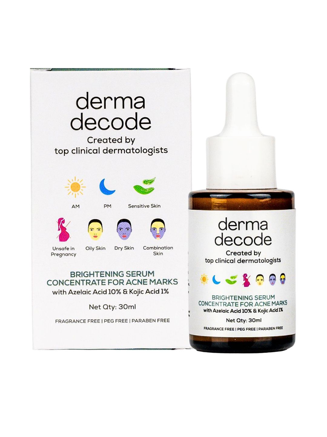 derma decode Brightening Serum For Acne Marks - 30ml