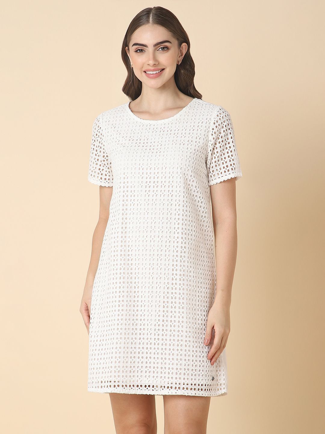 Allen Solly Woman Self Design Sheath Dress