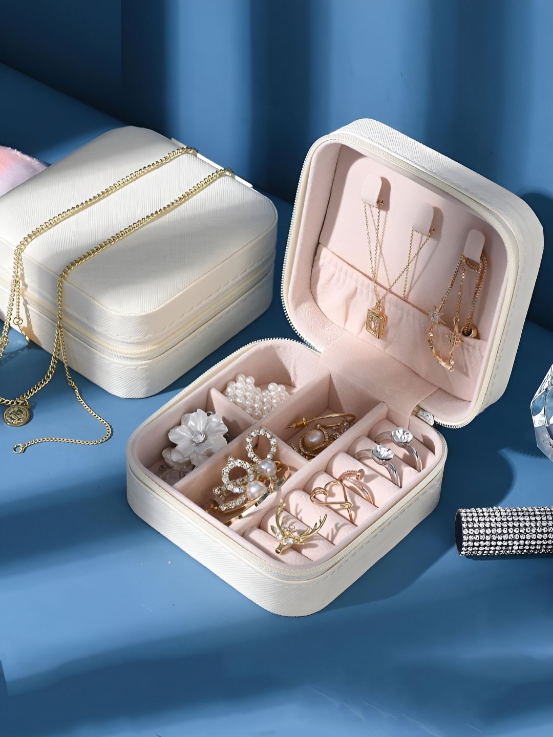 Estele White Set of 1 Regular Jewellery Organiser Organisers