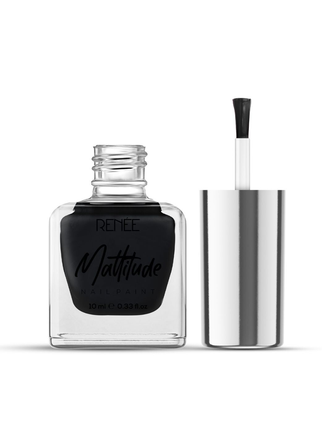 Renee Mattitude Long-Lasting Nail Paint 10ml - Feather Black