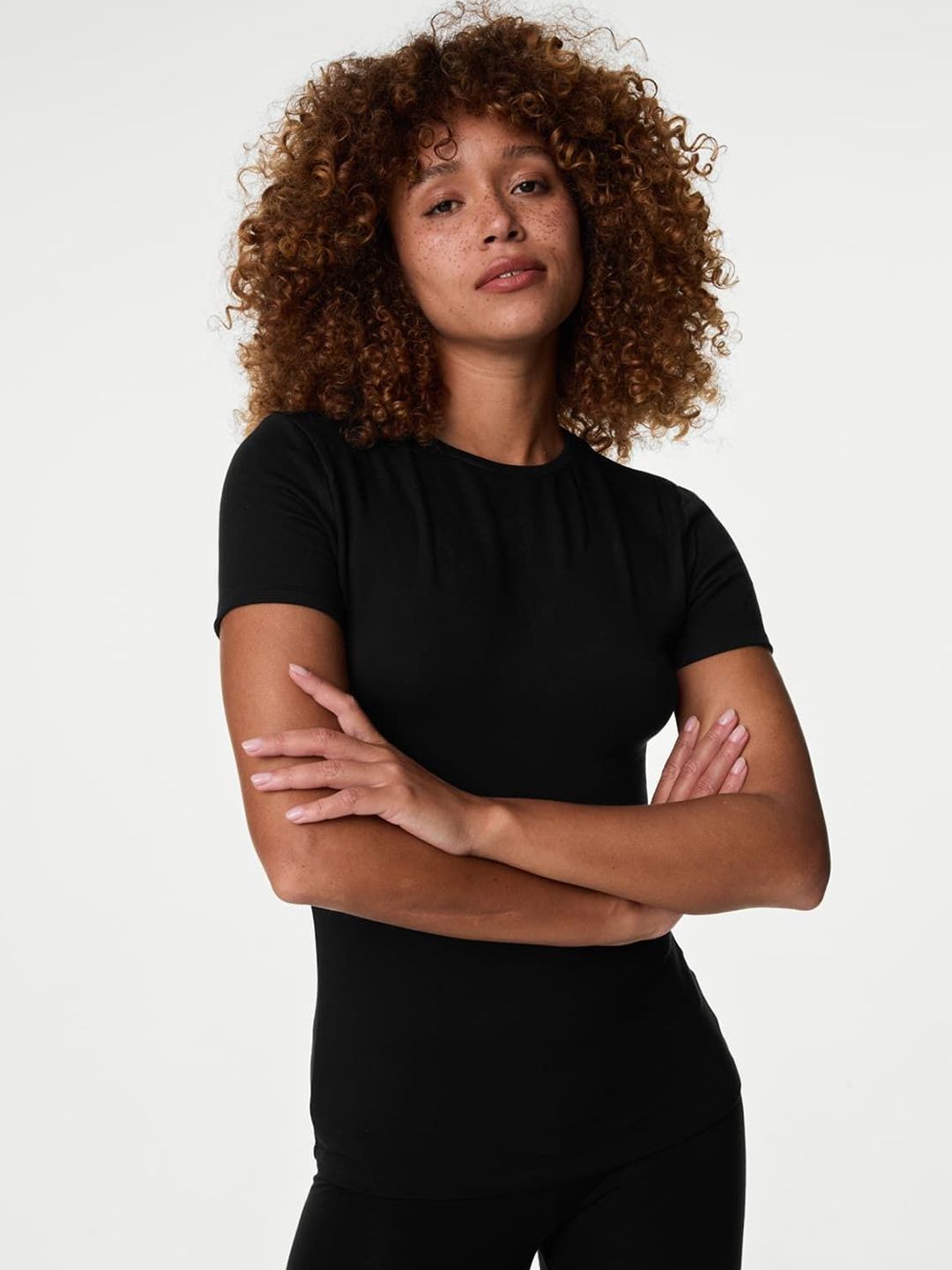 Marks & Spencer Ribbed Short Sleeve Thermal Top