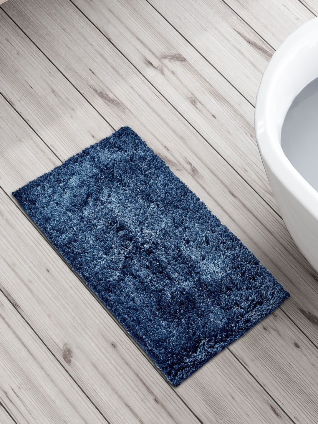 Home Centre Blue 150 GSM Cotton Bath Rugs