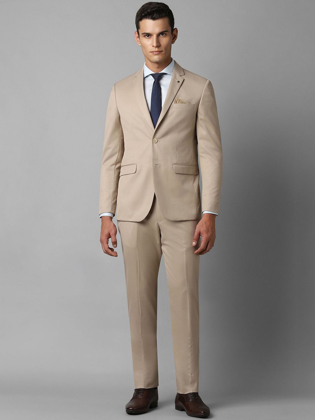 Louis Philippe Men Slim-Fit Single-Breasted Two-Piece Formal Suit