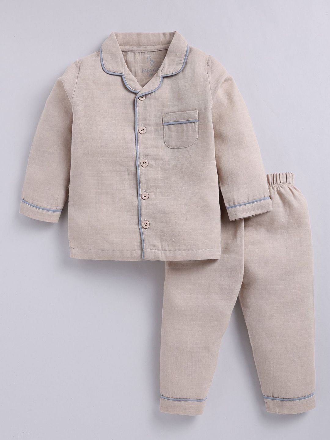 BABY GO Boys Pure Cotton Shirt With Trousers