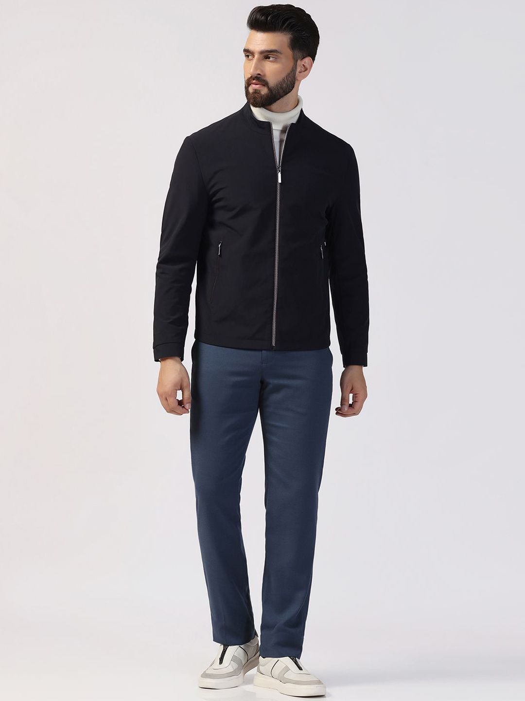 Blackberrys Men Colourblocked Polyester Tailored Jacket