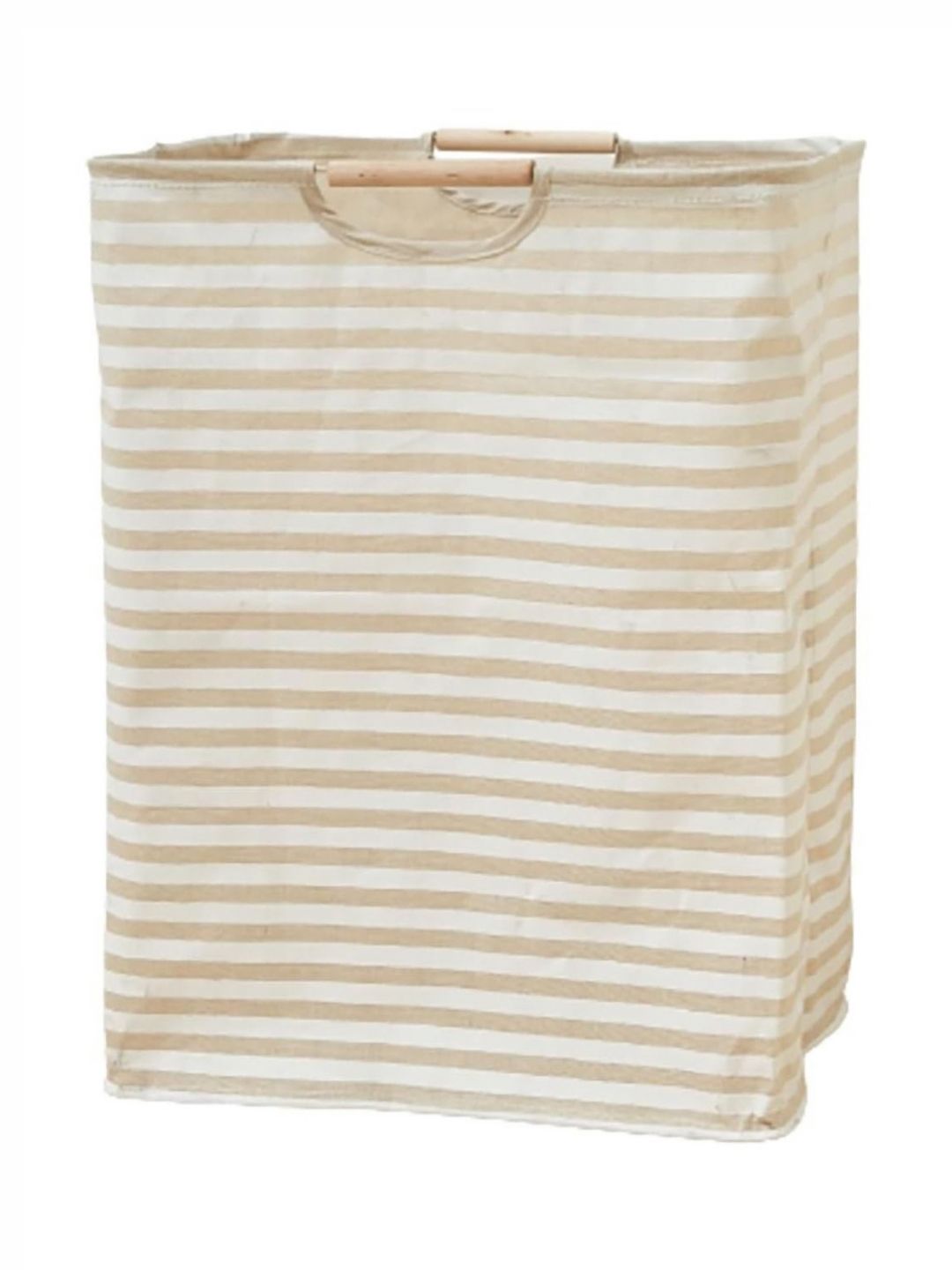 HOUSE OF QUIRK Beige & White Striped Laundry Bag 52L