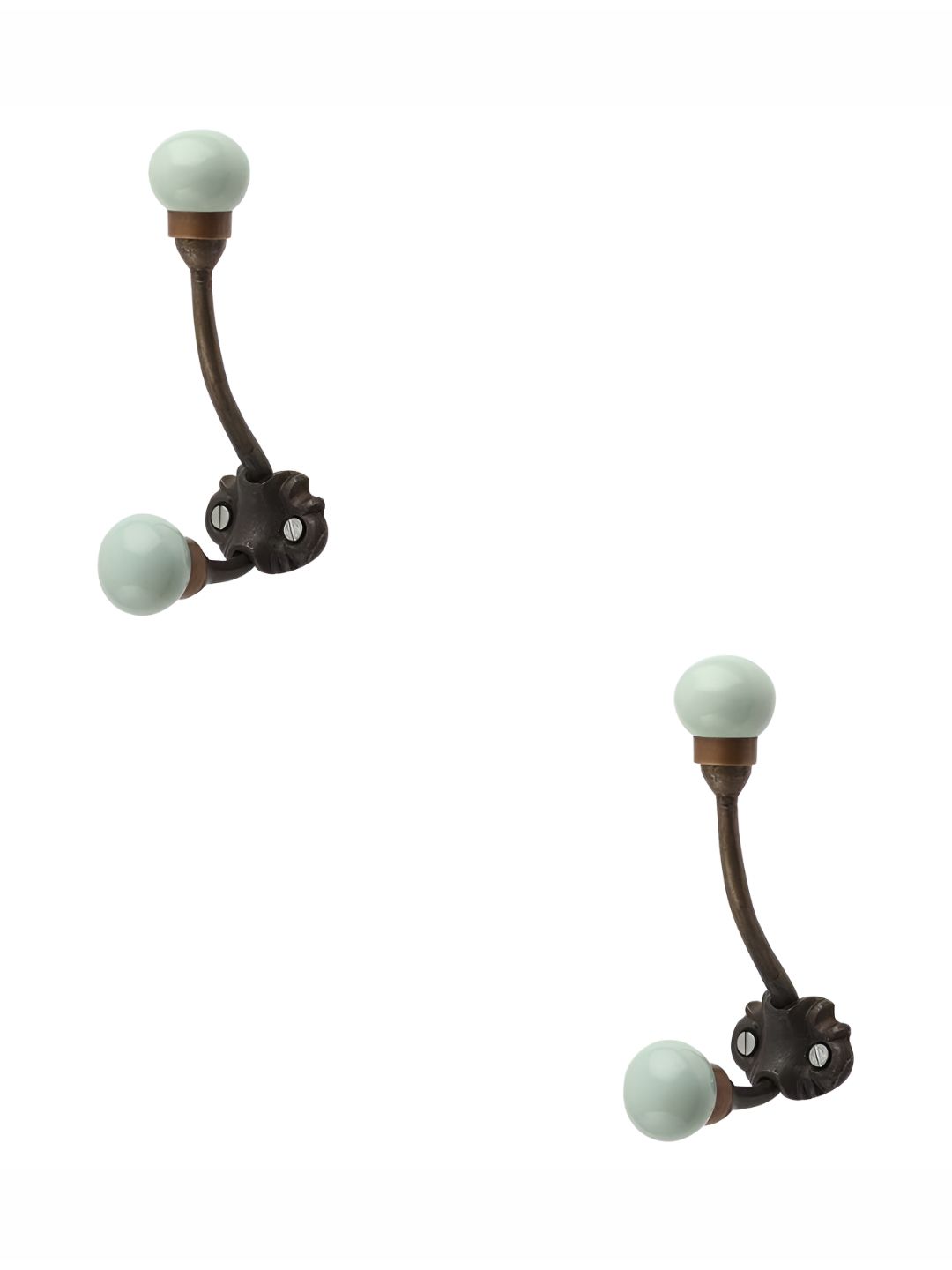 IndianShelf Green & Black 2 Pieces Ceramic Modern Wall Hooks