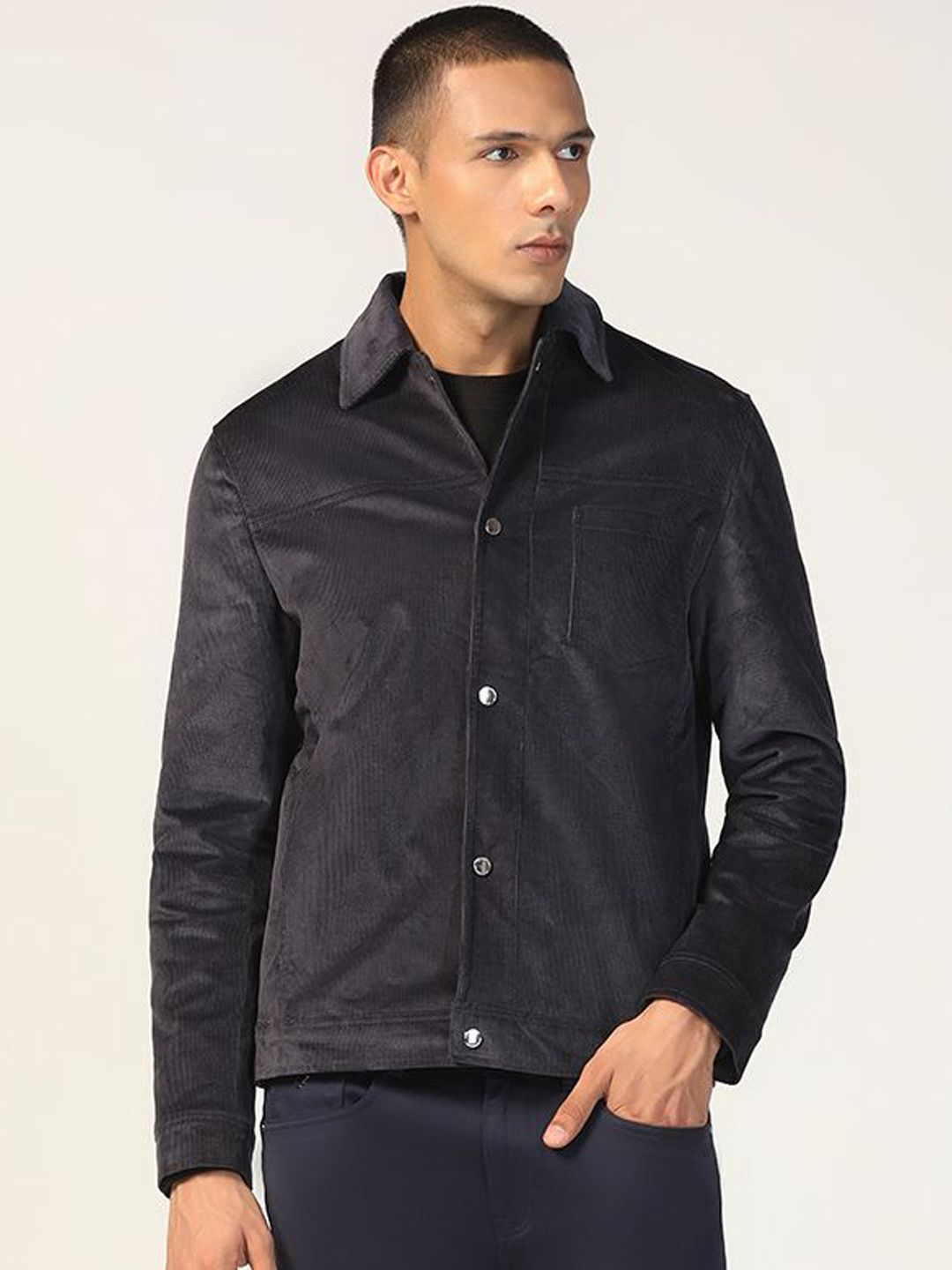 Blackberrys Men Polyester Longline Tailored Jacket