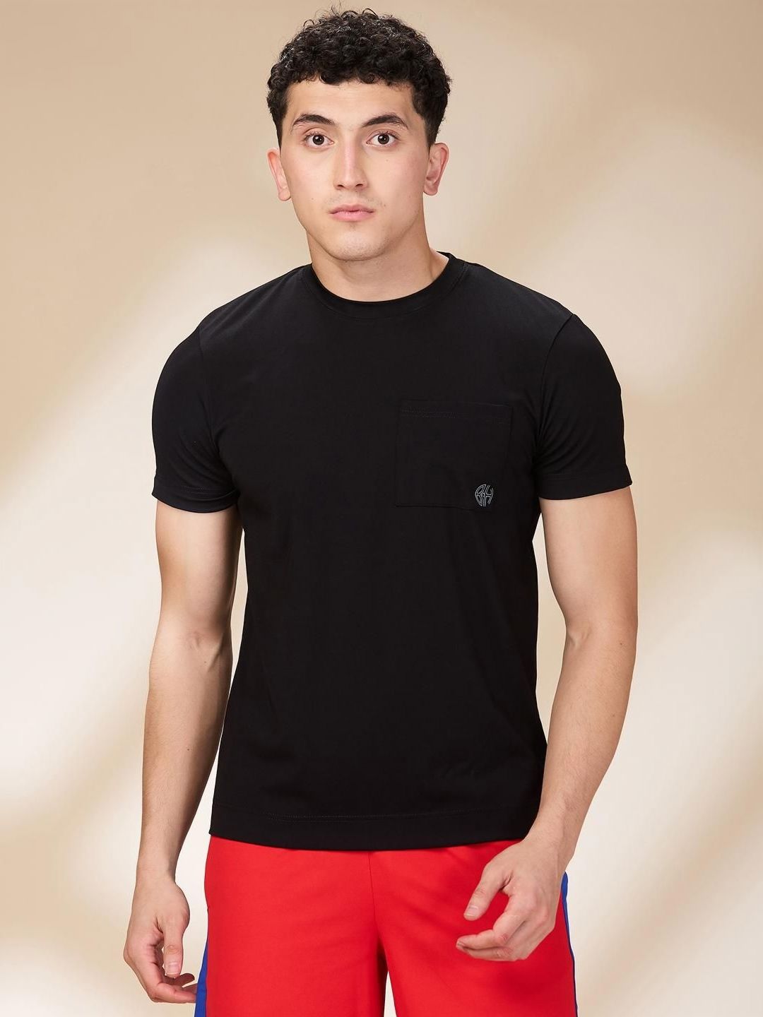 Being Human Men Solid Round Neck Cotton Slim Fit T-shirt