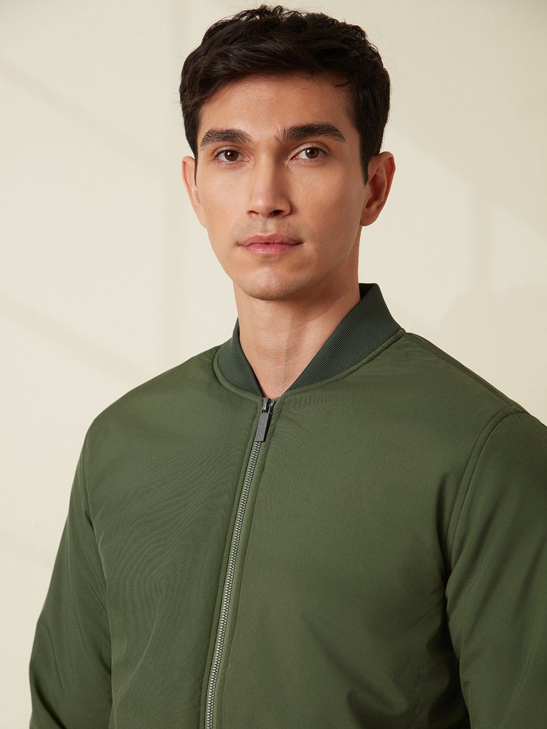 Buy WROGN Men Nylon Bomber with Embroidered Jacket - Jackets for