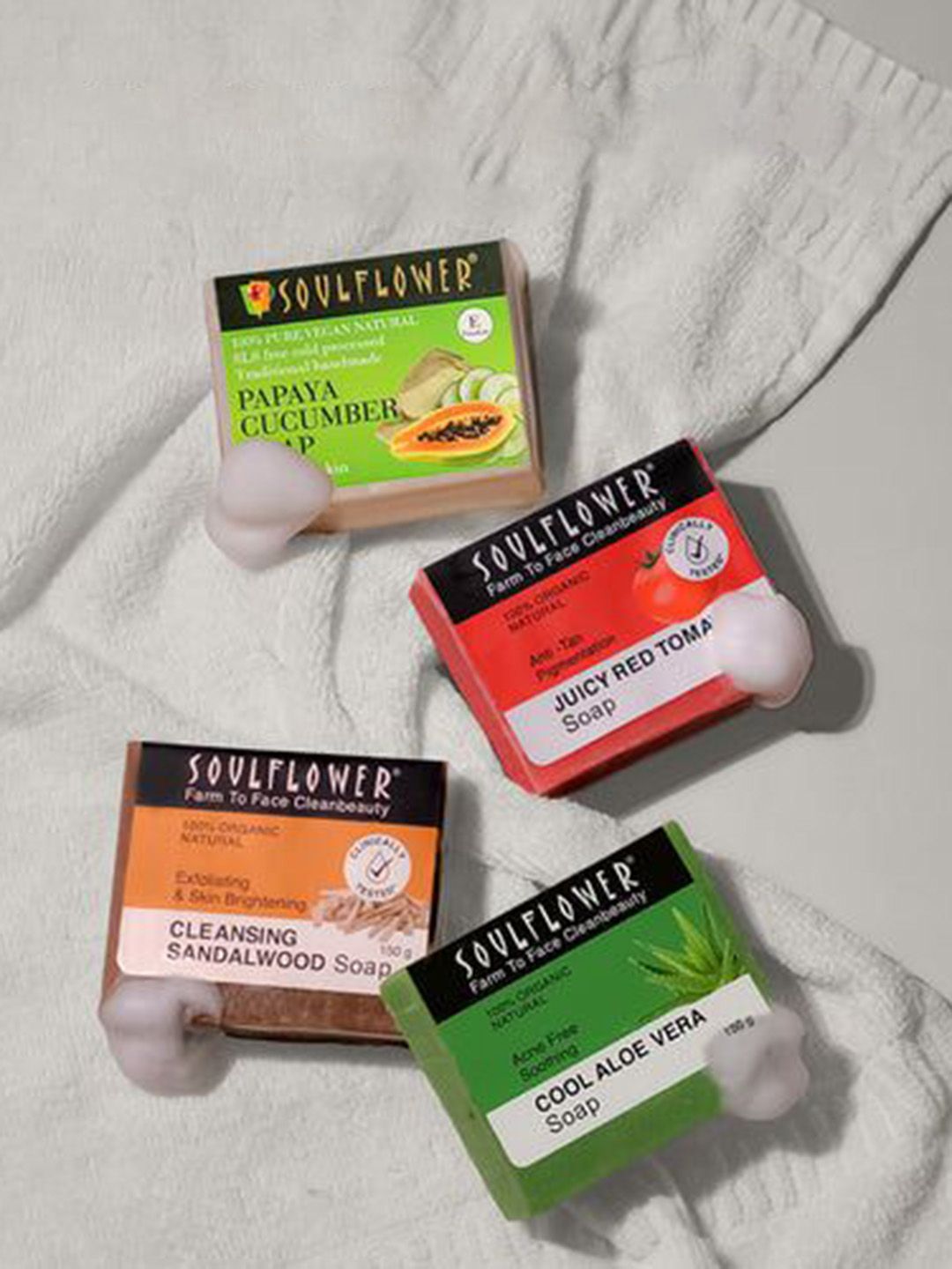 Soulflower Set Of 3 Rosemary Essential Oil Soap With Vitamin E - 150 g Each