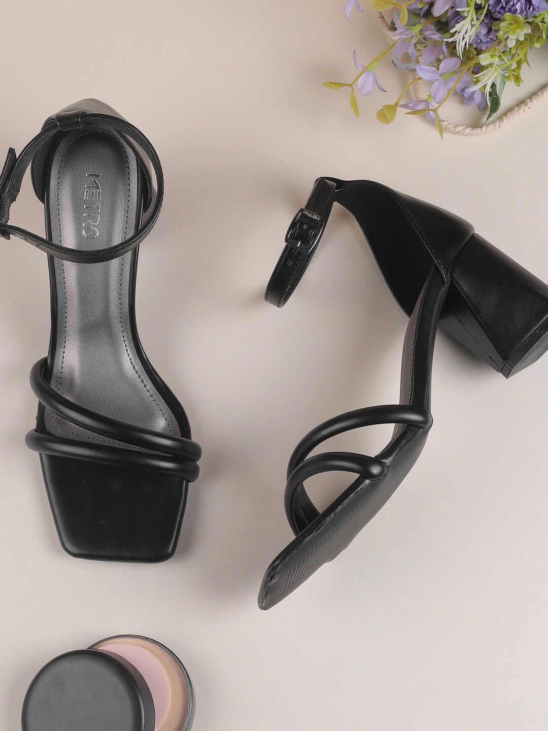 Metro Metro Women Open Toe Block Sandals with Buckles