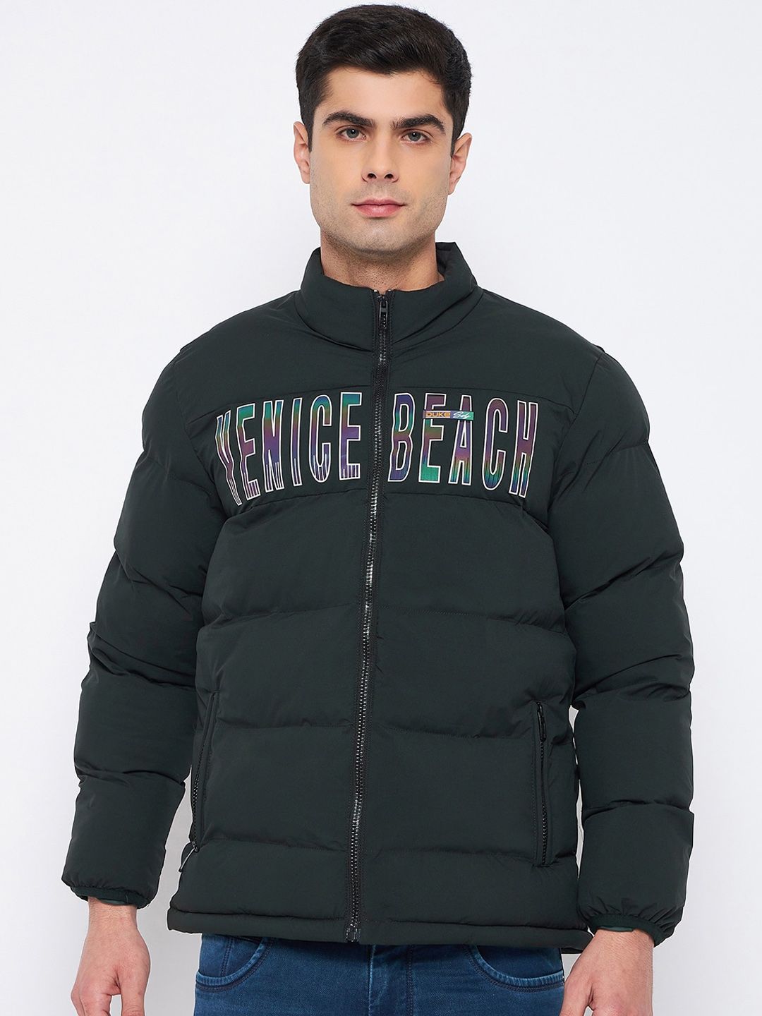 Duke Typography Printed Padded Jacket