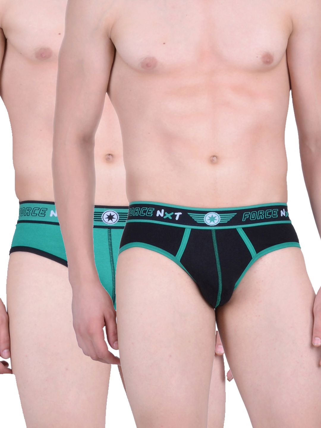 Force NXT Pack Of 2 Men Super Combed Cotton Four Way Stretch Brief